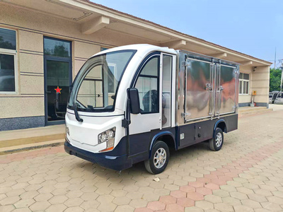 2座封闭不锈钢箱体监狱送餐车CAR-JY02-SC02-FB