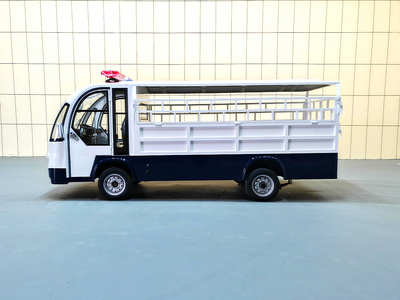 2座电动斗式封闭货车带警灯CAR-YL08HDBZ-DP